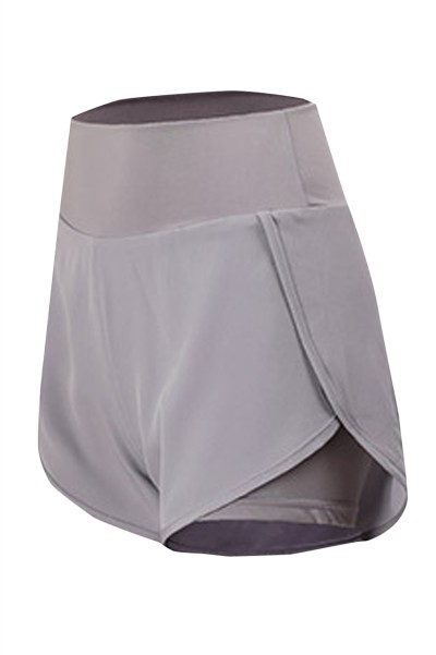 Fitness shorts women's anti-glare running loose quick-drying sports pants high waist fake two-piece yoga hot pants sports hot pants sports wide pants high waist sports pants SKSP030 detail view-8